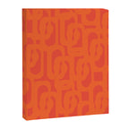 Orange Mid Century Modern Loop Pattern  Canvas Print Gallery Image 8
