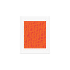 Orange Mid Century Modern Loop Pattern  Art Print Gallery Image 1