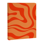 Orange Orange Modern Retro Liquid Swirl Abstract Pattern Canvas Print Gallery Image 8