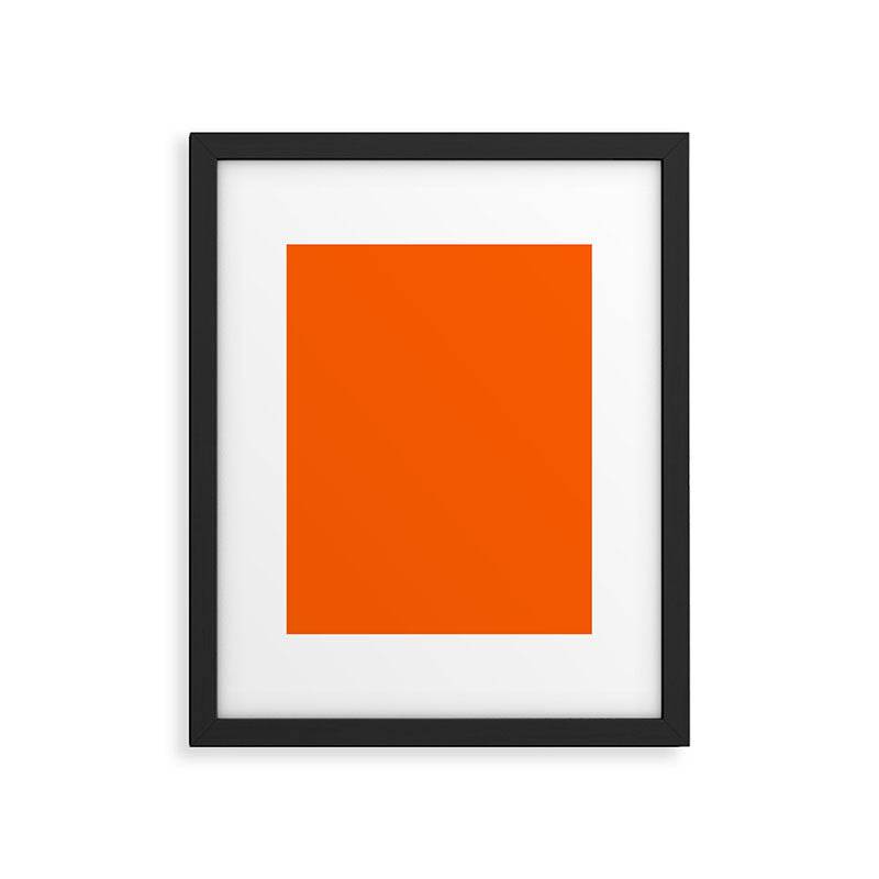 Orange Solid Color for Autumn Winter Collection  Framed Art Print Gallery Image 6