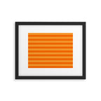 Orange Stripes Bold Retro Contemporary Pattern  Framed Art Print Gallery Image 5