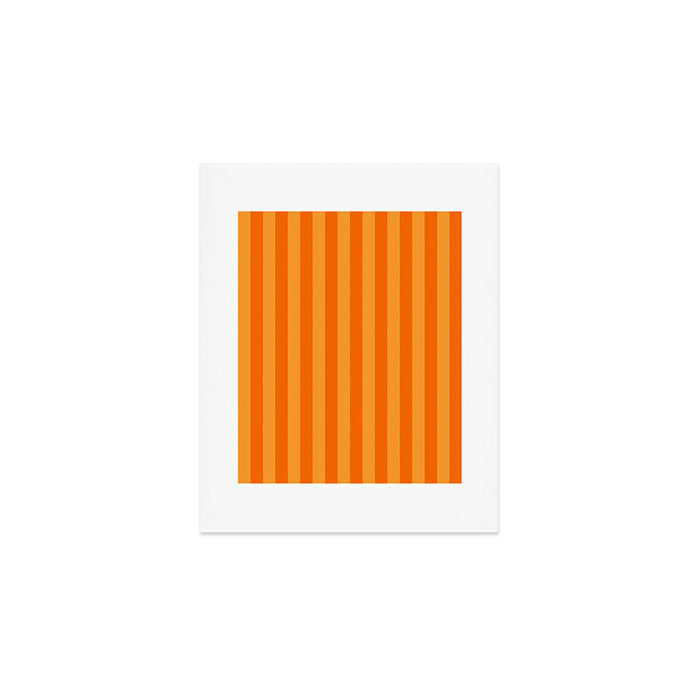 Orange Stripes Vertical Stripe Pattern Art Print Gallery Image 1
