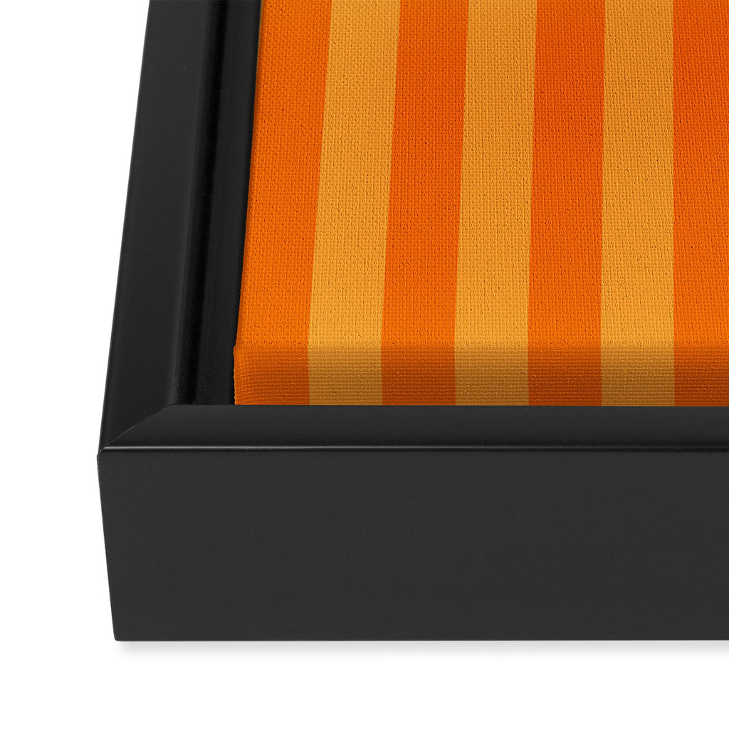 Orange Stripes Vertical Stripe Pattern Framed Canvas Print Gallery Image 3