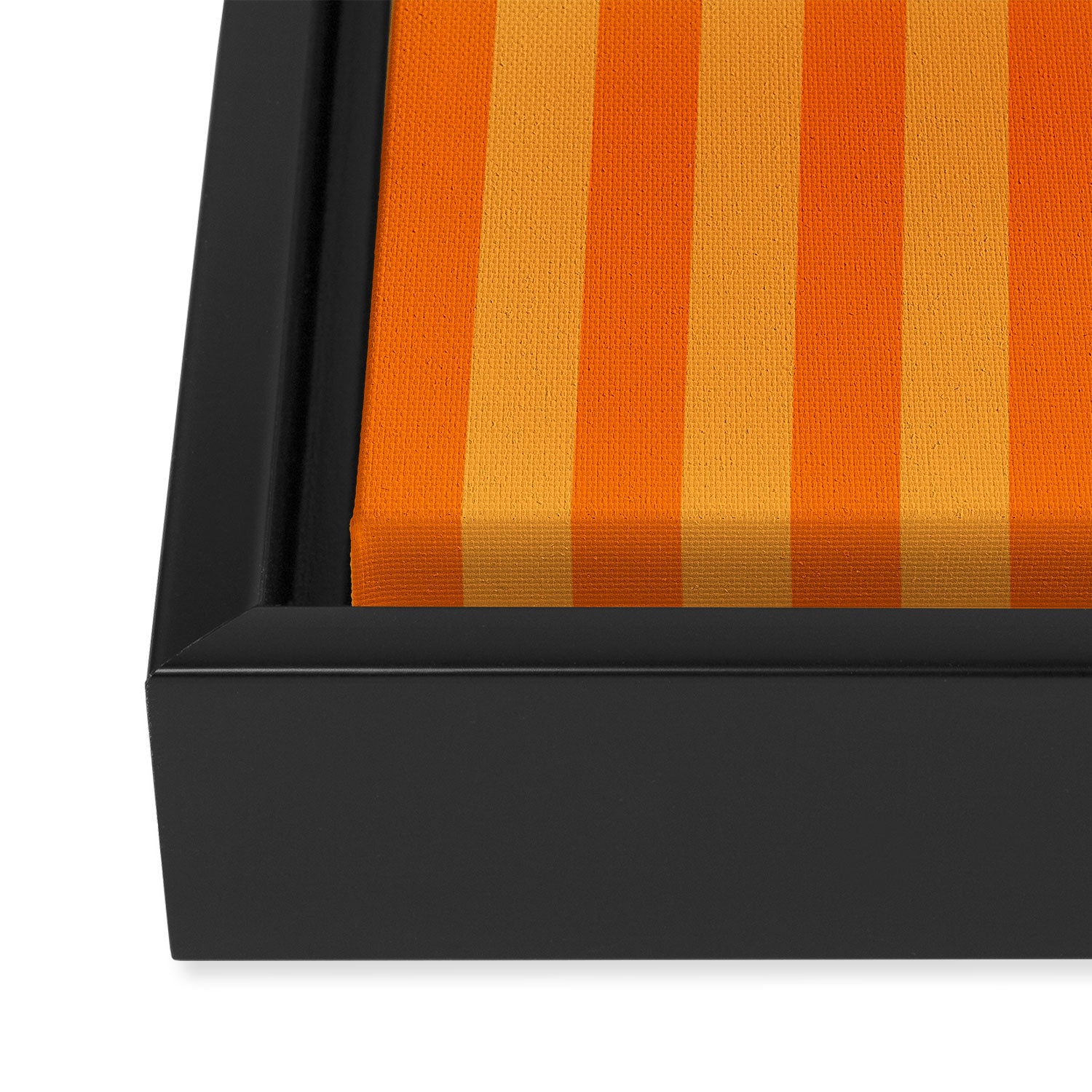 Orange Stripes Vertical Stripe Pattern Framed Canvas Print Gallery Image 3
