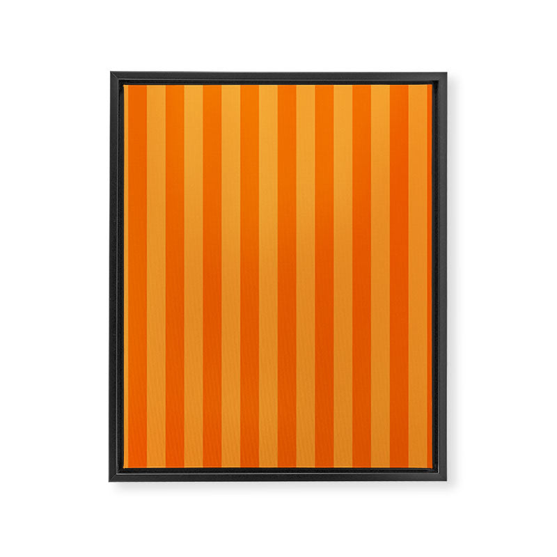 Orange Stripes Vertical Stripe Pattern Framed Canvas Print Gallery Image 6