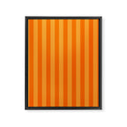 Orange Stripes Vertical Stripe Pattern Framed Canvas Print Gallery Image 6