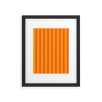 Orange Stripes Vertical Stripe Pattern Framed Art Print Gallery Image 5