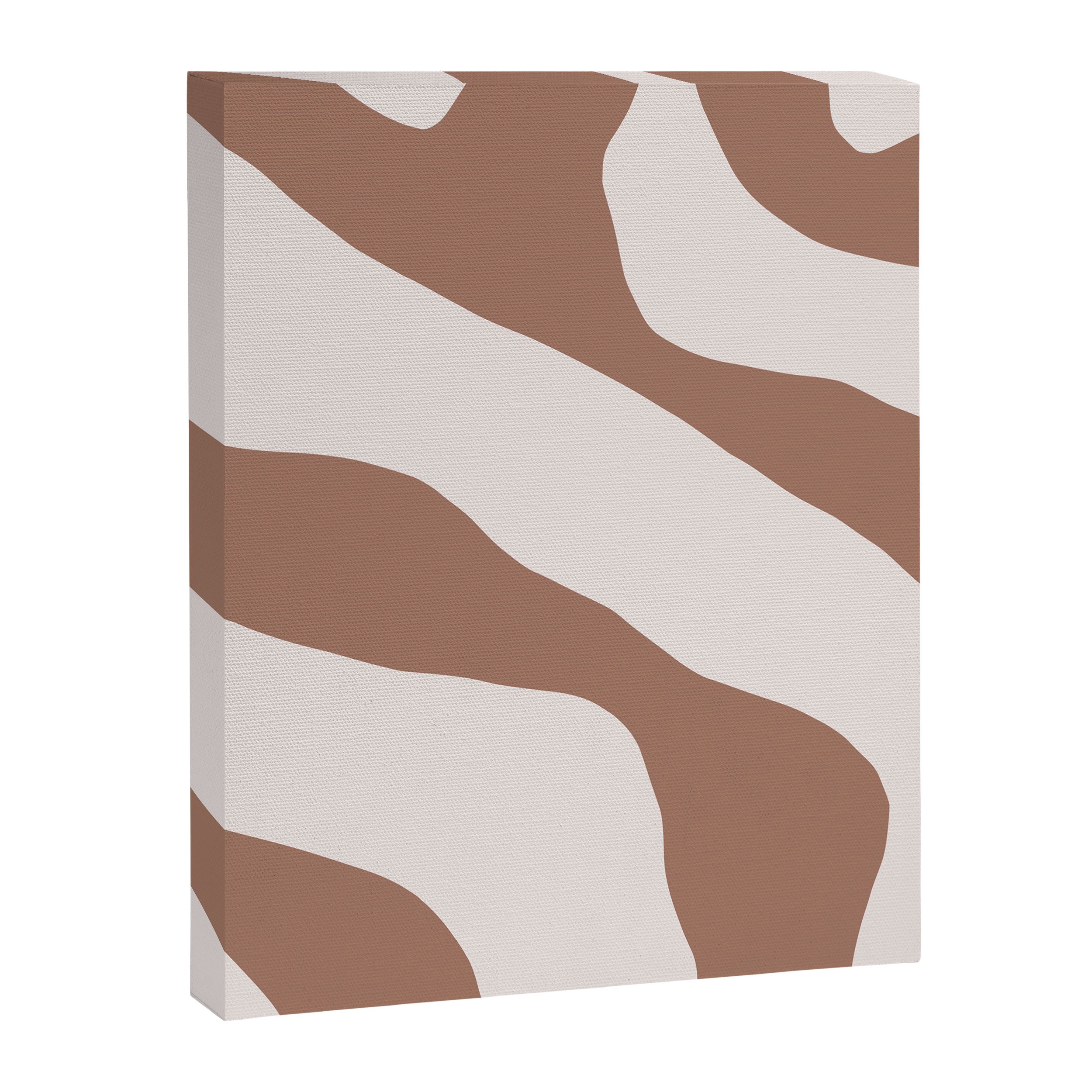 Organic Forms Retro Contemporary Modern Minimalist Abstract Pattern in Mocha Brown Canvas Print Gallery Image 8