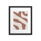 Organic Forms Retro Contemporary Modern Minimalist Abstract Pattern in Mocha Brown Framed Art Print Gallery Image 6