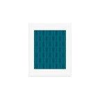Organic Geometrics Pattern in Moroccan Blue Teal Tones Art Print Gallery Image 1