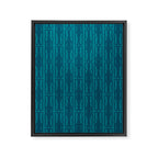 Organic Geometrics Pattern in Moroccan Blue Teal Tones Framed Canvas Print Gallery Image 8