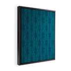 Organic Geometrics Pattern in Moroccan Blue Teal Tones Framed Canvas Print Gallery Image 2