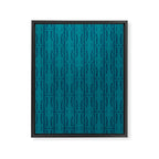 Organic Geometrics Pattern in Moroccan Teal Blue Tones Framed Canvas Print Gallery Image 8