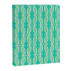 Organic Geometrics Pattern in Turquoise and Beige Canvas Print Gallery Image 8