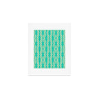 Organic Geometrics Pattern in Turquoise and Beige Art Print Gallery Image 1