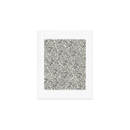 Organic Leaves Abstract Pattern in Charcoal Gray and Cream Art Print Gallery Image 1