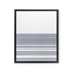 Organic Stripes in Navy Blue and White Framed Canvas Print Gallery Image 8