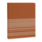 Organic Stripes in Putty and Clay Terracotta Rust Canvas Print Gallery Image 8