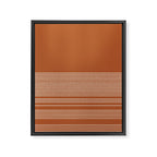 Organic Stripes in Putty and Clay Terracotta Rust Framed Canvas Print Gallery Image 8