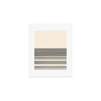 Organic Stripes - Minimalist Textured Line Pattern in Black and Almond Cream Art Print Gallery Image 1
