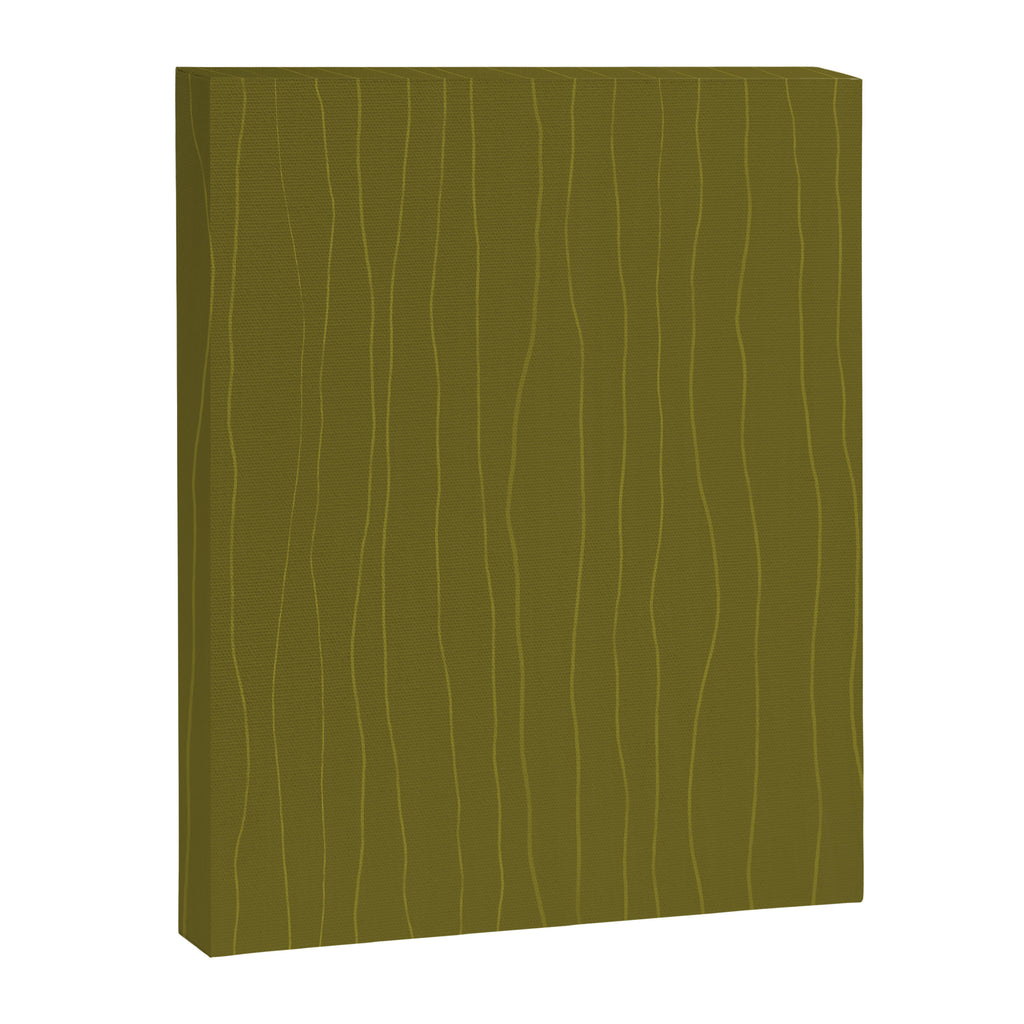 Organic Stripes Minimalist Modern Earthy Mossy Olive Pattern  Canvas Print Gallery Image 8
