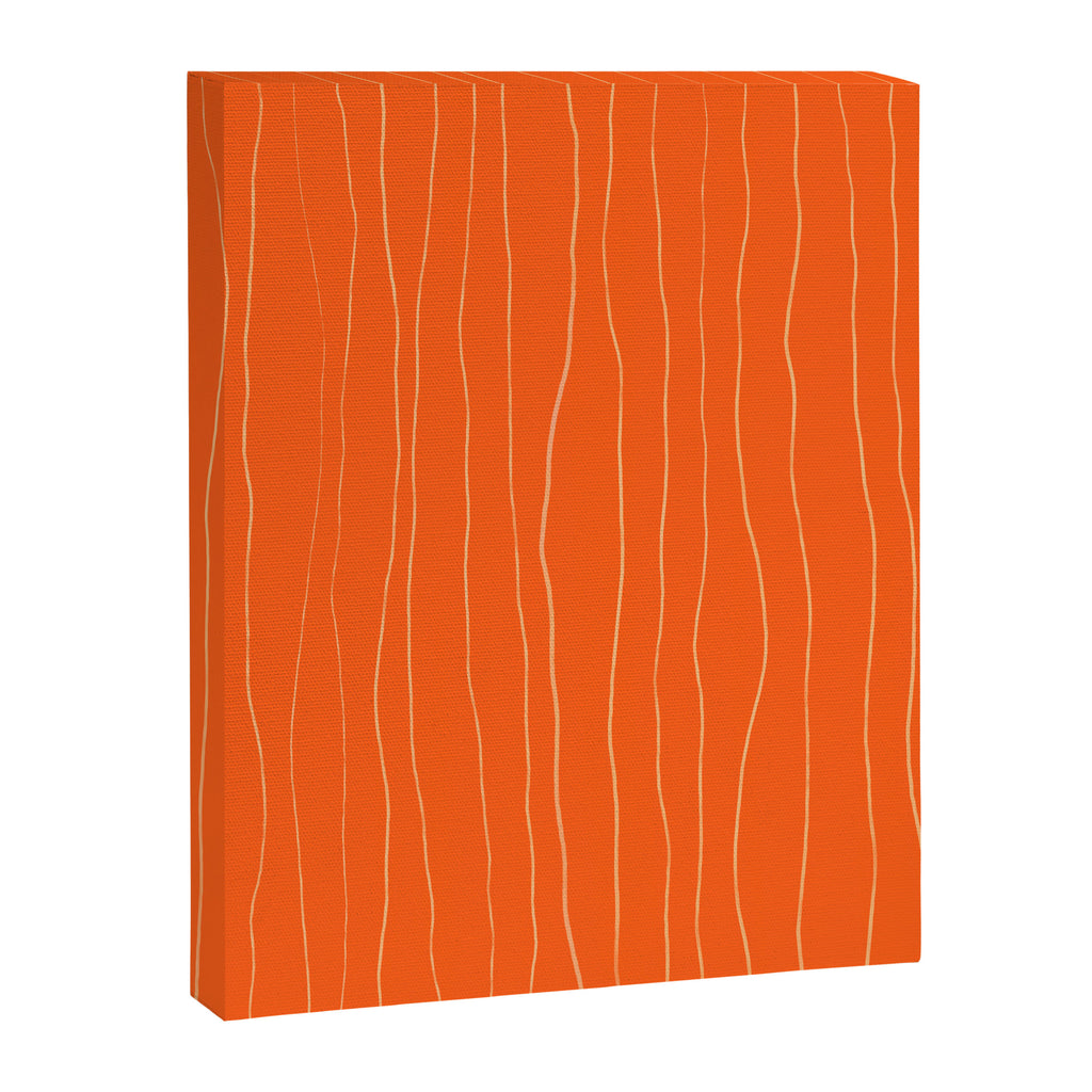 Organic Stripes Minimalist Modern Orange Pattern Canvas Print Gallery Image 8