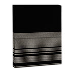 Organic Stripes - Minimalist Textured Line Pattern in Almond Cream and Black Canvas Print Gallery Image 8