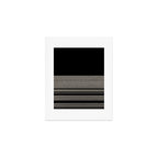 Organic Stripes - Minimalist Textured Line Pattern in Almond Cream and Black Art Print Gallery Image 1