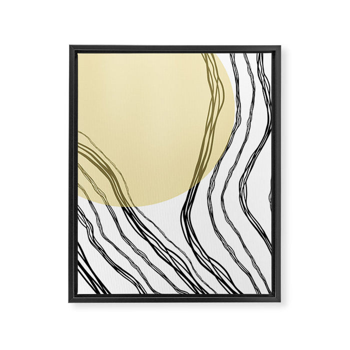 Organic Sunrise Minimal Abstract Framed Canvas Print Gallery Image 1
