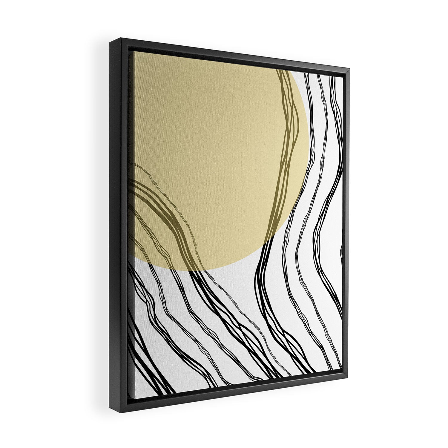 Organic Sunrise Minimal Abstract Framed Canvas Print Gallery Image 2