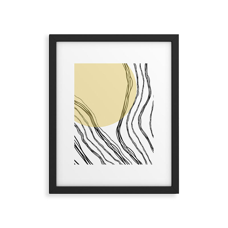 Organic Sunrise Minimal Abstract Framed Art Print Gallery Image 6