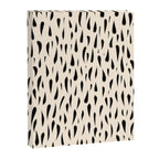 Organic Texture Minimalist Abstract Pattern in Black and Almond Cream Canvas Print Gallery Image 8