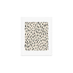 Organic Texture Minimalist Abstract Pattern in Black and Almond Cream Art Print Gallery Image 1