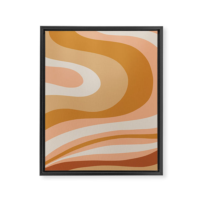 Organic Topography Earth Tone Abstract Framed Canvas Print Gallery Image 1