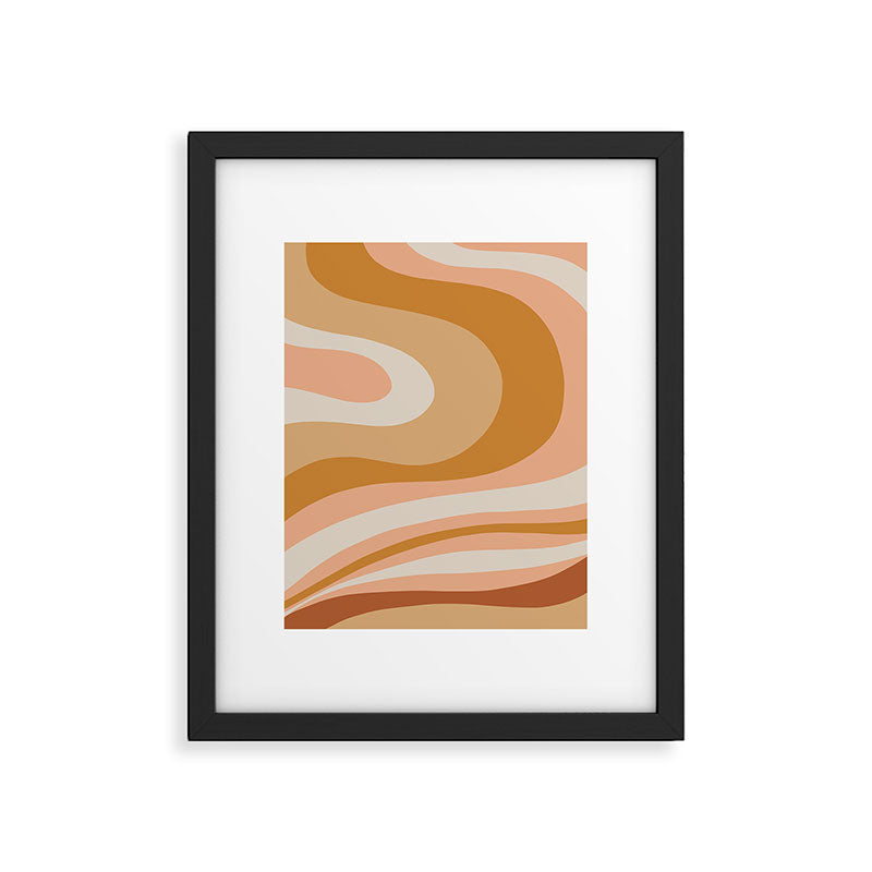 Organic Topography Earth Tone Abstract Framed Art Print Gallery Image 5