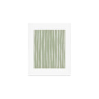 Organic Watercolor Striped Pattern in Sage Art Print Gallery Image 1