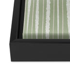 Organic Watercolor Striped Pattern in Sage Framed Canvas Print Gallery Image 3