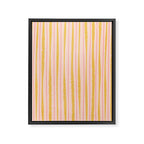 Organic Watercolor Stripes Blush Pink and Yellow  Framed Canvas Print Gallery Image 8