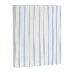 Organic Watercolor Stripes Powder Blue and White Canvas Print Gallery Image 8
