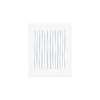 Organic Watercolor Stripes Powder Blue and White Art Print Gallery Image 1
