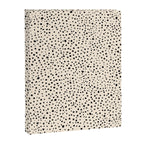 Painted Smudge Dots Organic Pattern in Black and Almond Cream Canvas Print Gallery Image 6