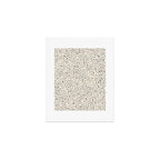 Painted Smudge Dots Organic Pattern in Black and Almond Cream Art Print Gallery Image 1