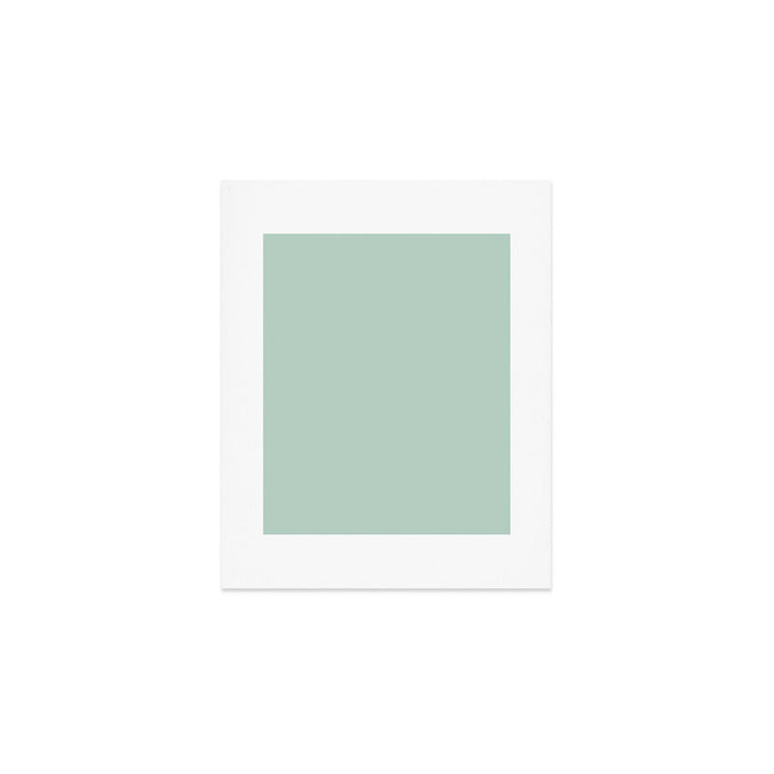 Pale Aqua Teal Blue Celadon Solid Color Art Print Gallery Image 1