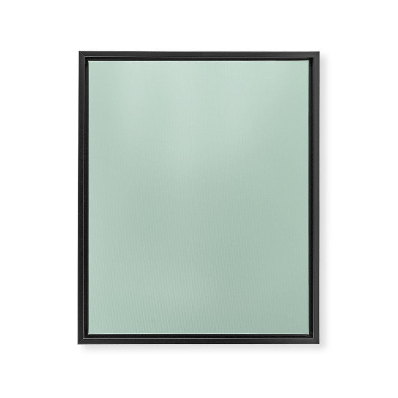 Pale Aqua Teal Blue Celadon Solid Color Framed Canvas Print Gallery Image 8