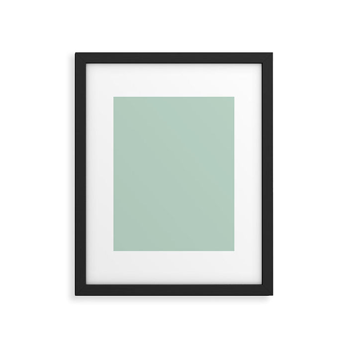 Pale Aqua Teal Blue Celadon Solid Color Framed Art Print Gallery Image 1