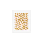 Pale Blush and Mustard Wispy Leaves Contemporary Pattern Art Print Gallery Image 1