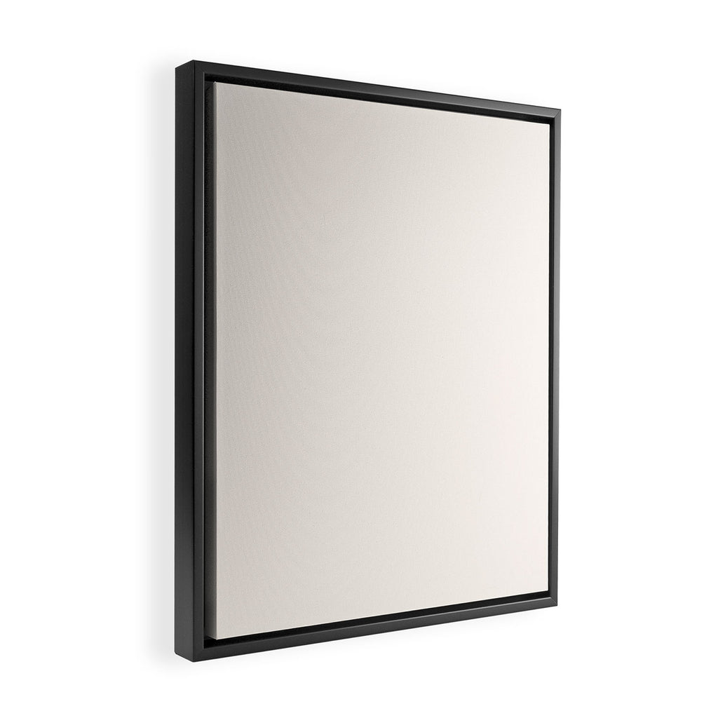 Pale Cream  Nearly White Plain Vanilla Solid  Framed Canvas Print Gallery Image 2