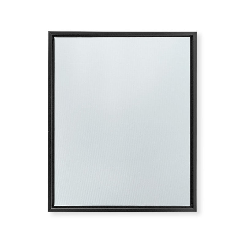 Pale Ice Blue Solid Color Framed Canvas Print Gallery Image 8