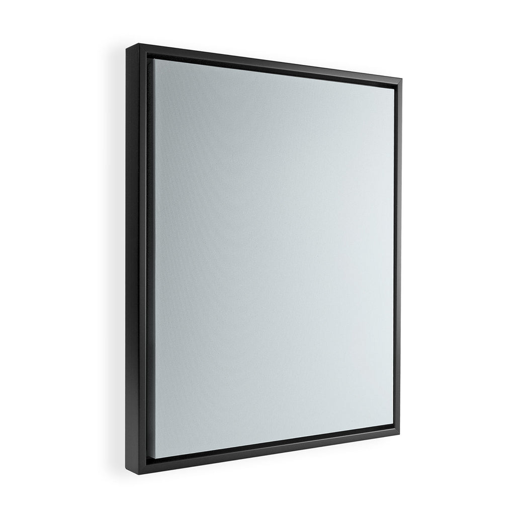 Pale Ice Blue Solid Color Framed Canvas Print Gallery Image 2
