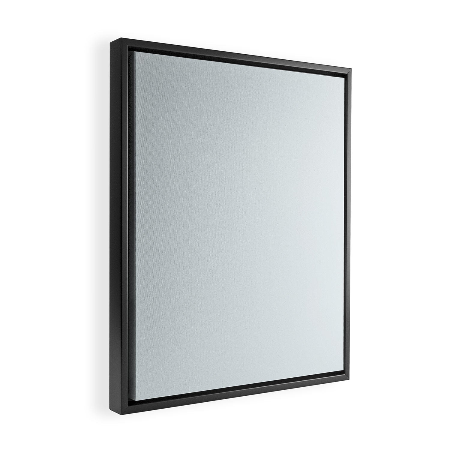 Pale Ice Blue Solid Color Framed Canvas Print Gallery Image 2